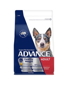 ADVANCE Adult Healthy Weight Medium Breed Dry Dog Food Chicken with Rice