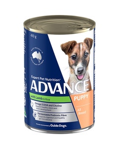 ADVANCE Puppy All Breed Wet Dog Food with Lamb & Rice 12x410g Cans