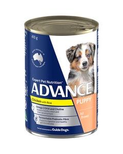 ADVANCE Puppy All Breed Wet Dog Food Chicken with Rice 12x410g Cans