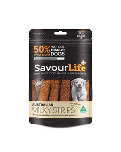 SavourLife Dog Treat Australian Milky Strips 150g