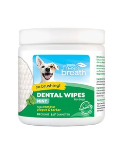 Tropiclean Fresh Breath Dog Dental Wipes 50 Pack