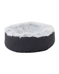 All Day Como Calming Donut Dog Basket Charcoal