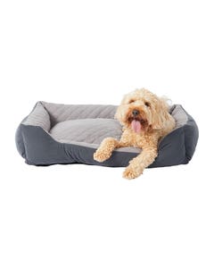 All Day Quilted Thermal Dog Basket Black
