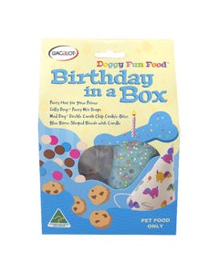 Wagalot Doggy Fun Food Birthday In A Box Dog Treat Blue