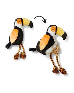 All Day Surprise Toucan With Rope Belly & Legs Dog Toy L
