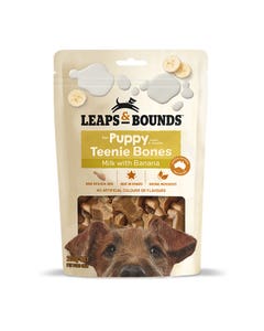 Leaps & Bounds Milk with Banana Puppy Teenie Bones 200g