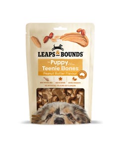 Leaps & Bounds Peanut Butter Flavour Puppy Teenie Bones 200g
