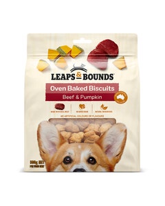 Leaps & Bounds Beef & Pumpkin Baked Dog Treat 500g