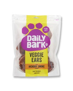 Daily Bark Veggie Ears Hickory Smoke Flavour Dog Treat