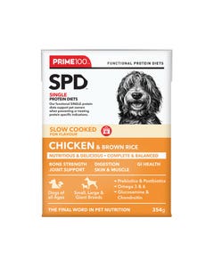 Prime100 Slow Cooked Chicken Adult Dog Food Tetra 354gx12