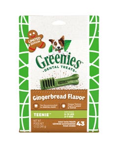 Greenies Christmas Gingerbread Dog Treat Teenie 340g