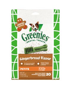 Greenies Christmas Gingerbread Dog Treat Petite 340g