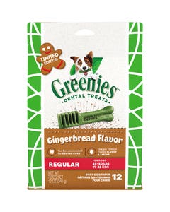 Greenies Christmas Gingerbread Dog Treat Regular 340g
