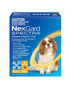 NexGard Spectra 7.5kg Dog Flea Tick & Worm Chew 6PK x 2