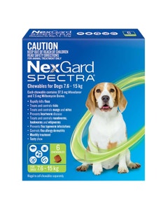 NexGard Spectra 15kg Dog Flea Tick & Worm Chew 6PK x 2