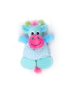 Mix Or Match Cow Teether Dog Toy Blue Pink