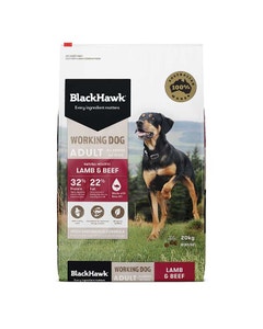 Black Hawk Working Dog Lamb Beef Adult Dog Food 20kg