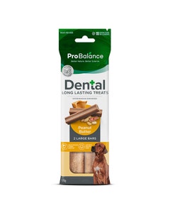 Probalance Dental Bar Peanut Butter Large Dog Treat 2Pk