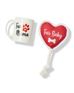 All Day Christmas Fur Mama Mug And Dog Toy Gift Set