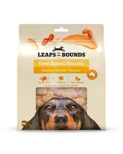 Leaps & Bounds Peanut Butter Baked Dog Treat 500g