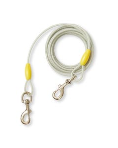All Day Super Dog Tie Out Cable Silver & Yellow 6m