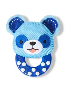 All Day Bear Teething Ring Puppy Toy Blue L