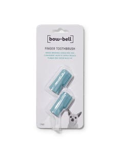 Bow + Bell Finger Toothbrush for Dogs 2 Pack