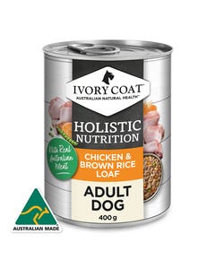 Ivory Coat Wholegrain Chicken & Brown Rice Adult Dog Loaf 400gx12